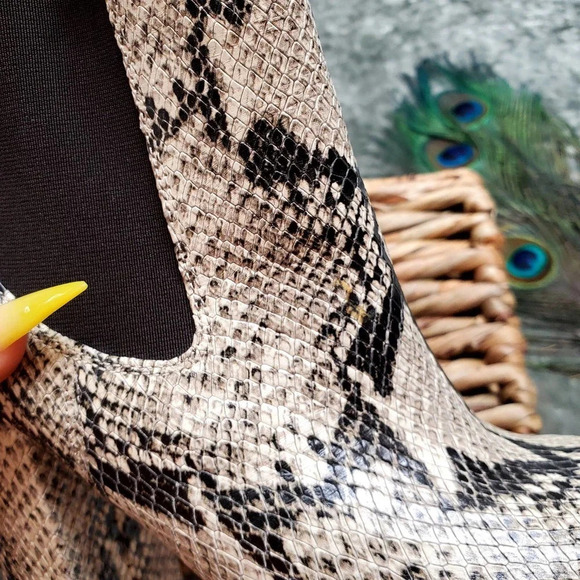 Sam Edelman Abella Platform Snake Embossed Boots - Picture 8 of 13